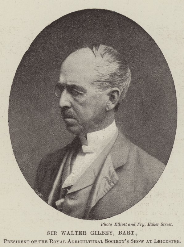 Sir Walter Gilbey, Baronet, Leicester Kraliyet Tarım Dernekleri Gösterisi Başkanı by English Photographer