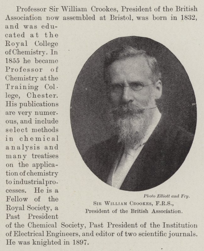 Sir William Crookes, FRS, British Association Başkanı by English Photographer