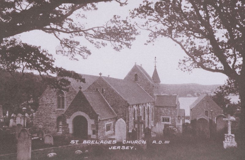 St Brelade Kilisesi VE 1111, Jersey (s/b fotoğraf) by English Photographer