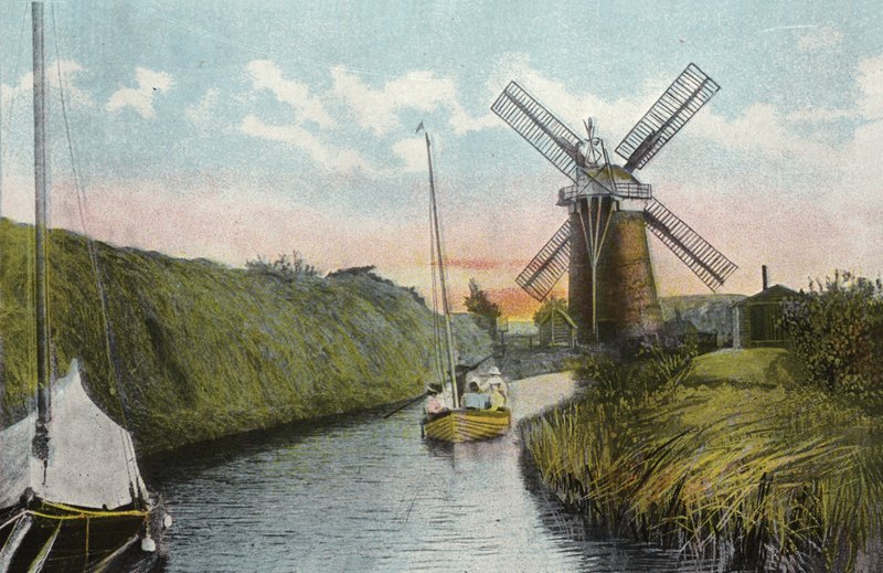 Staithe ve Mill, Horsey Dyke by English Photographer