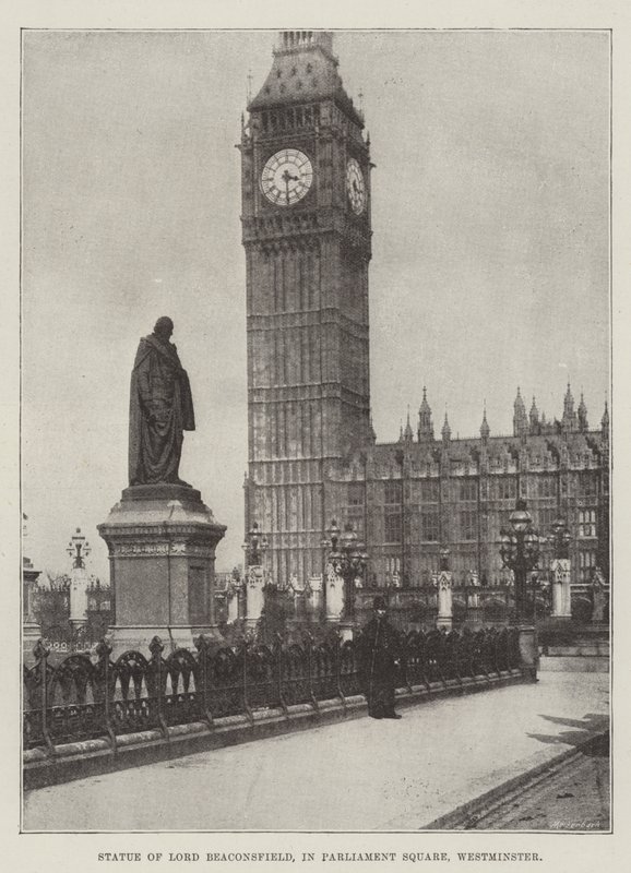 Lord Beaconsfield Heykeli, Parlamento Meydanı, Westminster by English Photographer