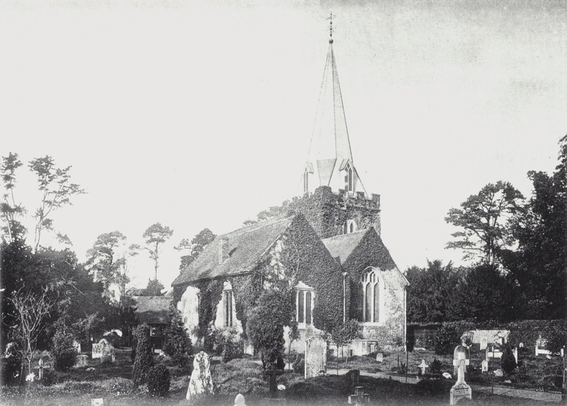 Stoke Poges Kilisesi (s/b fotoğraf) by English Photographer