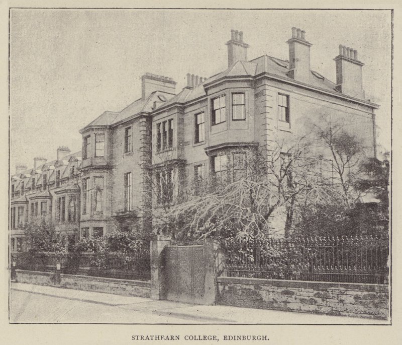 Strathearn Koleji, Edinburgh (gravür) by English Photographer