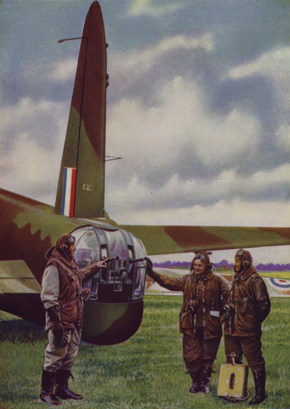 İngiliz Vickers Wellington orta bombardıman uçağının kuyruk top kulesi (fotoğraf) by English Photographer