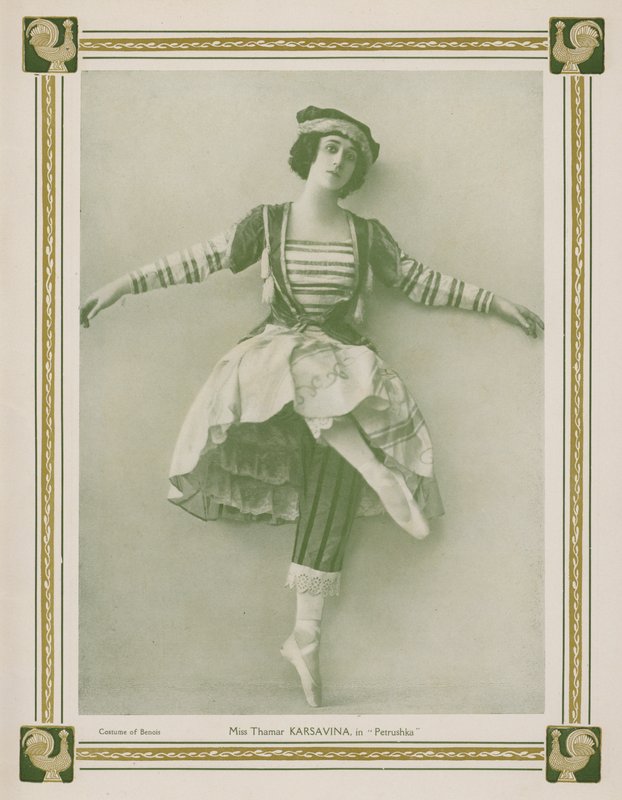 Tamara Karsavina, Rus baş balerini, Rus Ballets Russes yapımında Igor Stravinsky