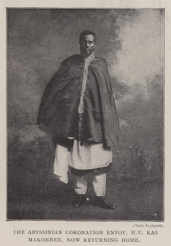 Habeş Taç Giyme Elçisi, HE Ras Makonnen, şimdi Yuvasına dönüyor, 1902 by English Photographer