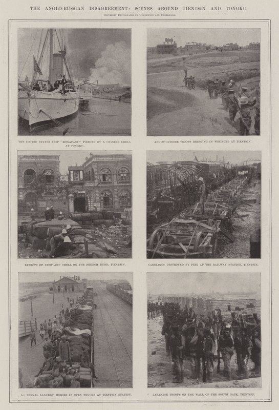 İngiliz-Rus Anlaşmazlığı, Tientsin ve Tongku Çevresindeki Sahneler by English Photographer