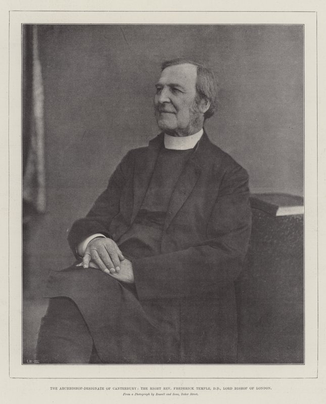 Canterbury Başpiskoposu, Sağ Muhterem Frederick Tapınağı, DD, Londra Lord Piskoposu by English Photographer