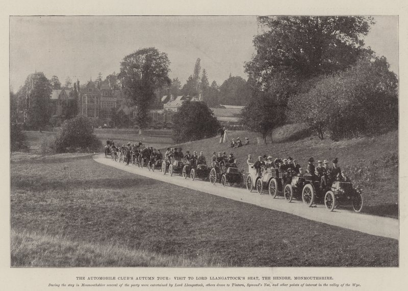 Otomobil Kulüpleri Sonbahar Turu, Lord Llangattocks Koltuğu, Hendre, Monmouthshire Ziyareti by English Photographer