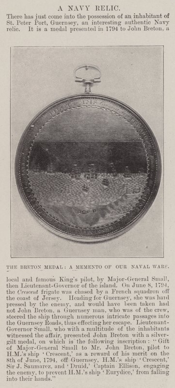 Breton Madalyası, Deniz Savaşlarımızdan Bir Hatıra by English Photographer