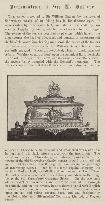 Shrewsbury Kasabası tarafından Sir William Gatacre