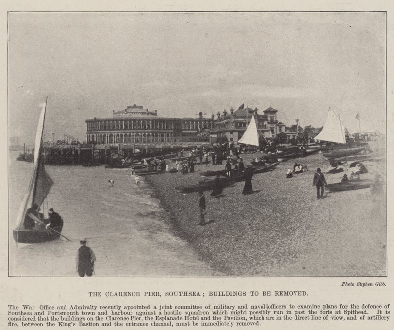 Clarence İskelesi, Southsea, Kaldırılacak binalar, 2 Mayıs 1896 by English Photographer