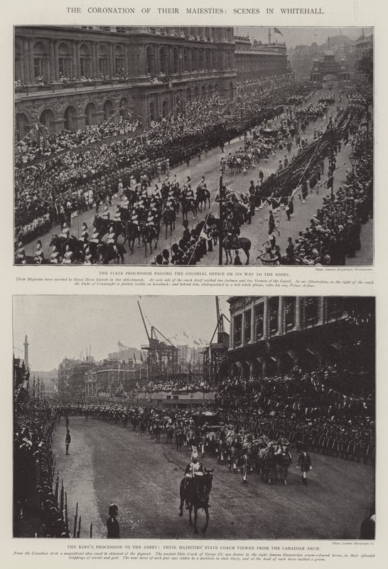 Majestelerinin taç giyme töreni, Whitehall