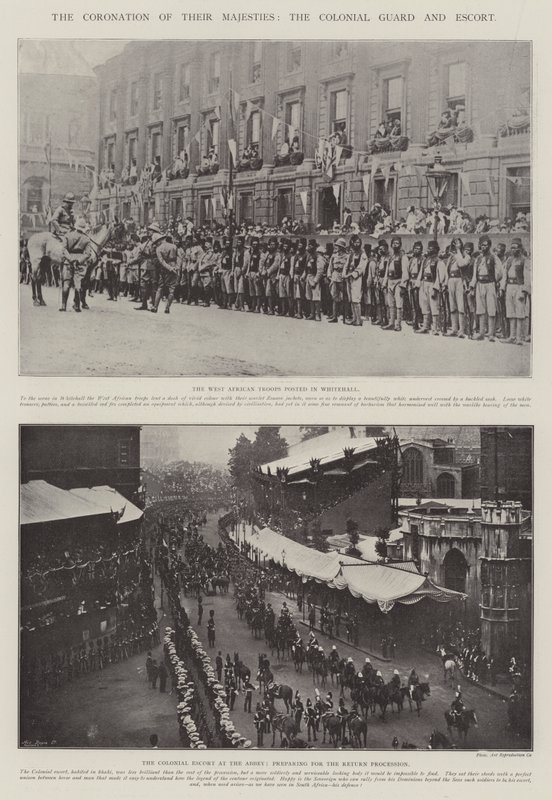 Majestelerinin, Koloni Muhafızlarının ve Refakatçilerinin Taç Giymesi by English Photographer