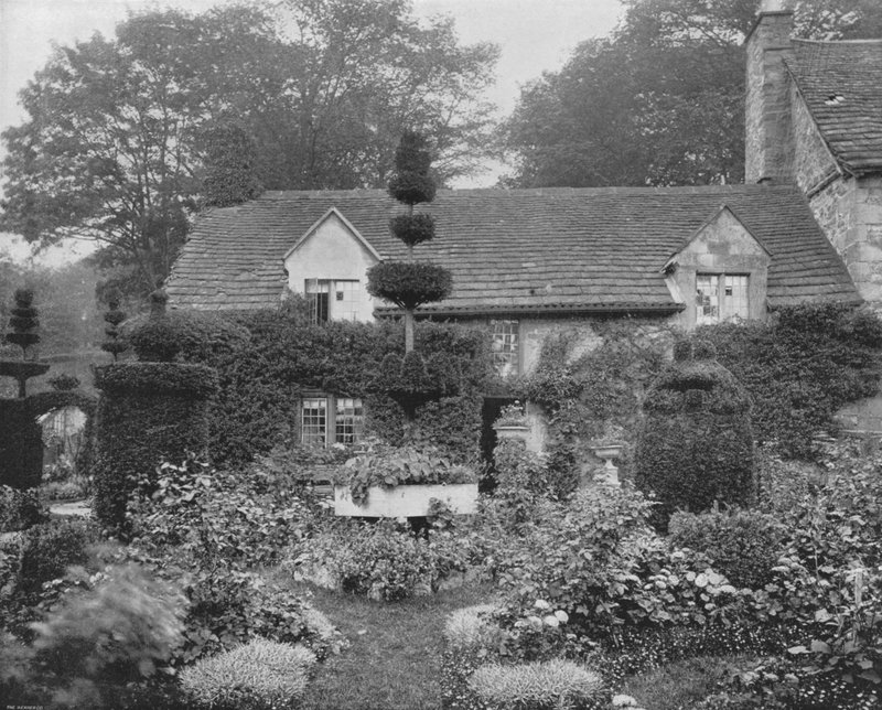 Haddon Hall yakınlarındaki Kulübe (s/b fotoğraf) by English Photographer