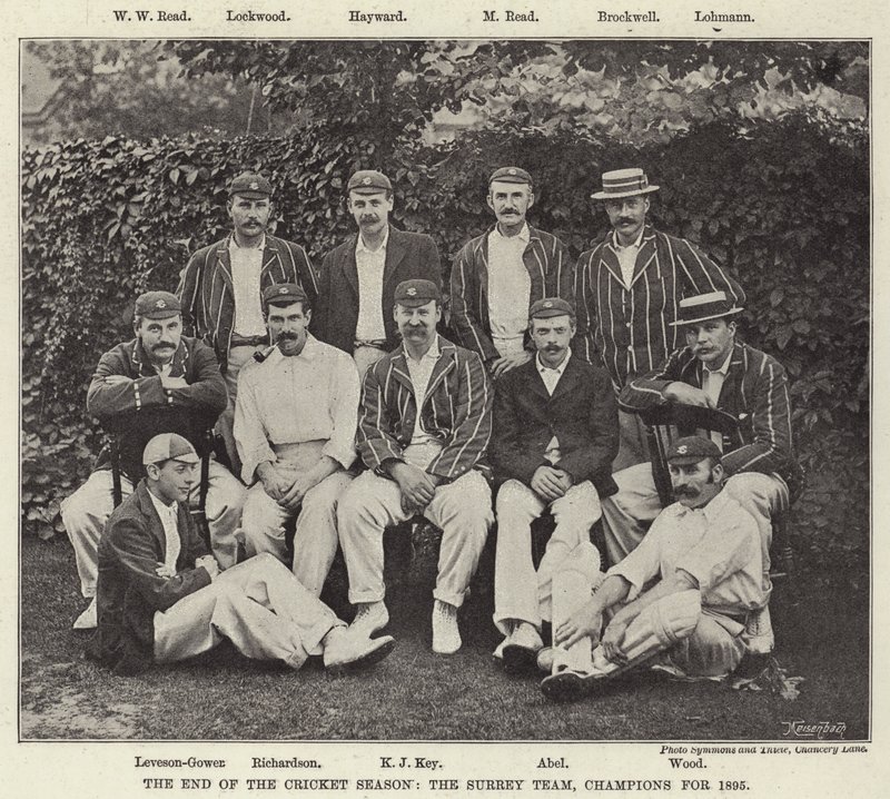 Kriket Sezonunun Sonu, Surrey Takımı, 1895 Şampiyonu by English Photographer