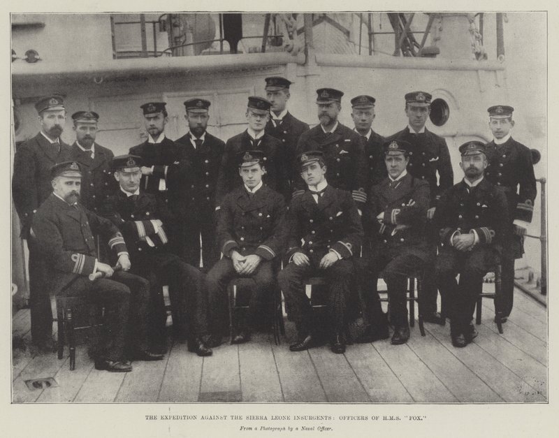 HMS Fox Memurları, Sierra Leone İsyancılarına Karşı Sefer by English Photographer