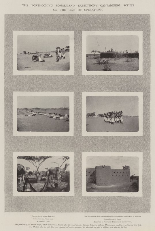 Yaklaşan Somaliland Seferi, Harekat Hattında Kampanya Sahneleri by English Photographer