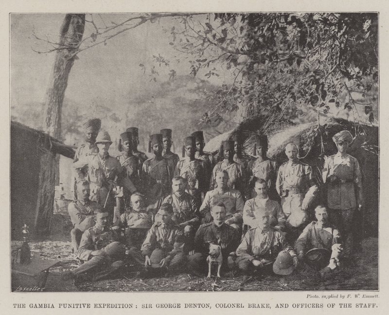 Gambiya Cezalandırıcı Seferi, Sir George Denton, Albay Brake ve Kurmay Subayları by English Photographer