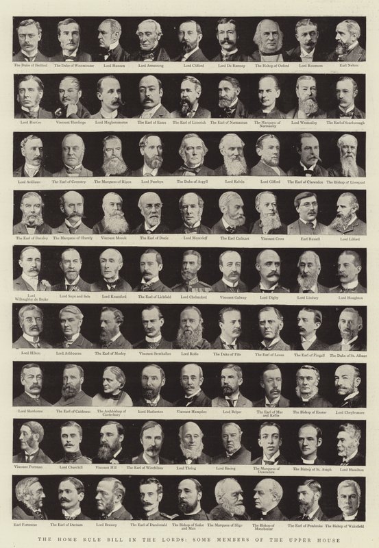 Lordlardaki Ev Kuralı Yasası, Üst Meclisin Bazı Üyeleri by English Photographer