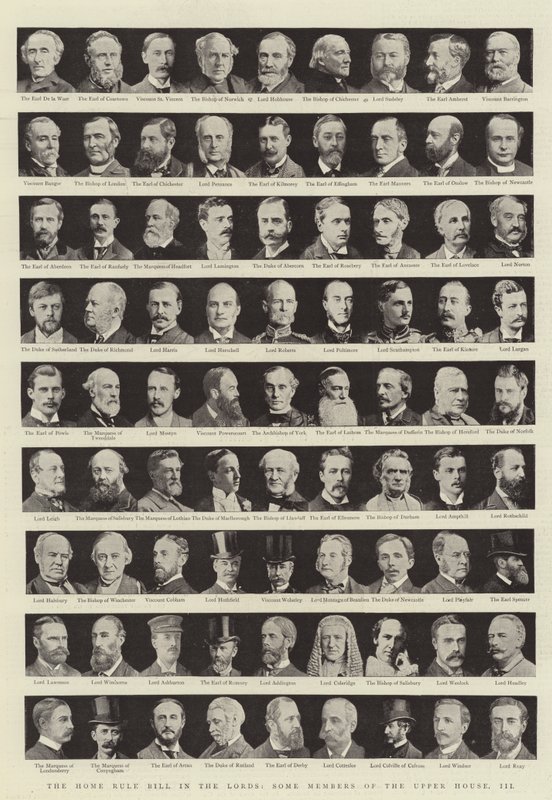 Lordlardaki Ev Kuralı Yasası, Üst Meclisin Bazı Üyeleri, III by English Photographer