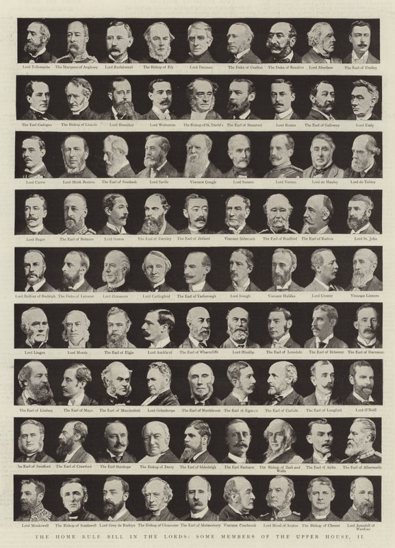 Lordlardaki Ev Kuralı Yasası, Üst Meclisin Bazı Üyeleri, II by English Photographer
