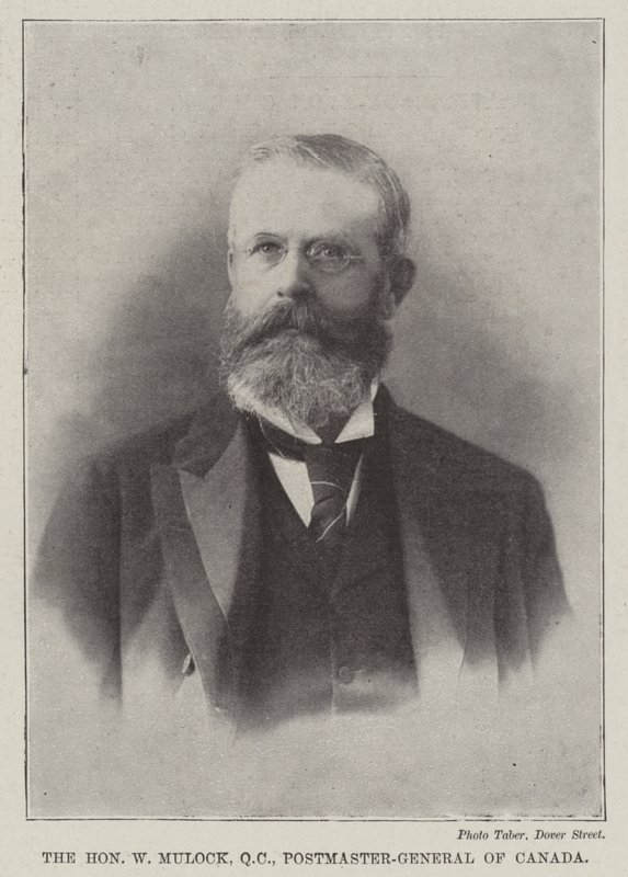 Sayın W Mulock, QC, Kanada Postmaster-General by English Photographer
