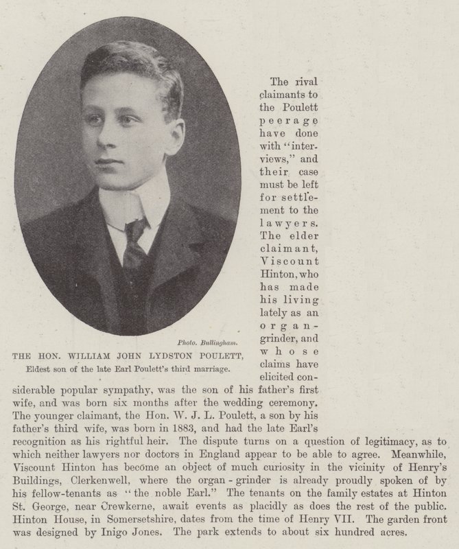 Saygıdeğer William John Lydston Poulett, Earl Pouletts