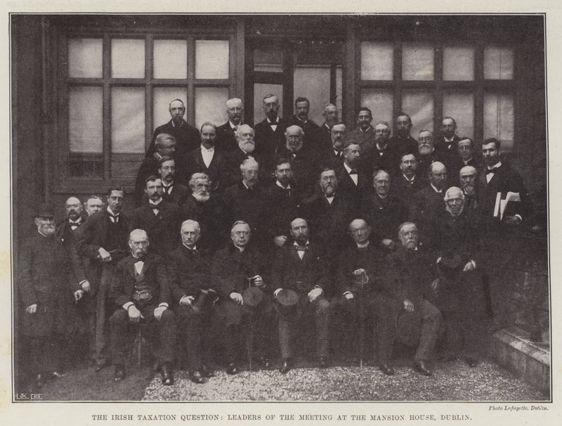 İrlanda Vergilendirme Sorusu, Toplantının Liderleri Mansion House, Dublin by English Photographer