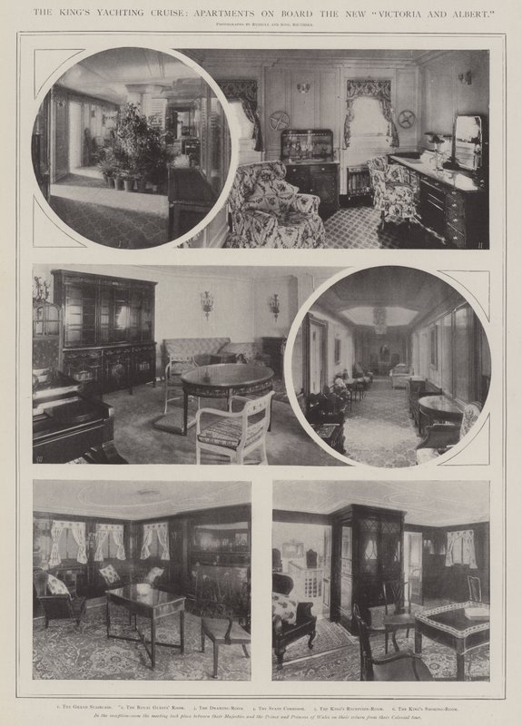 Kings Yat Gezisi, Yeni Victoria ve Albert Gemisindeki Daireler by English Photographer
