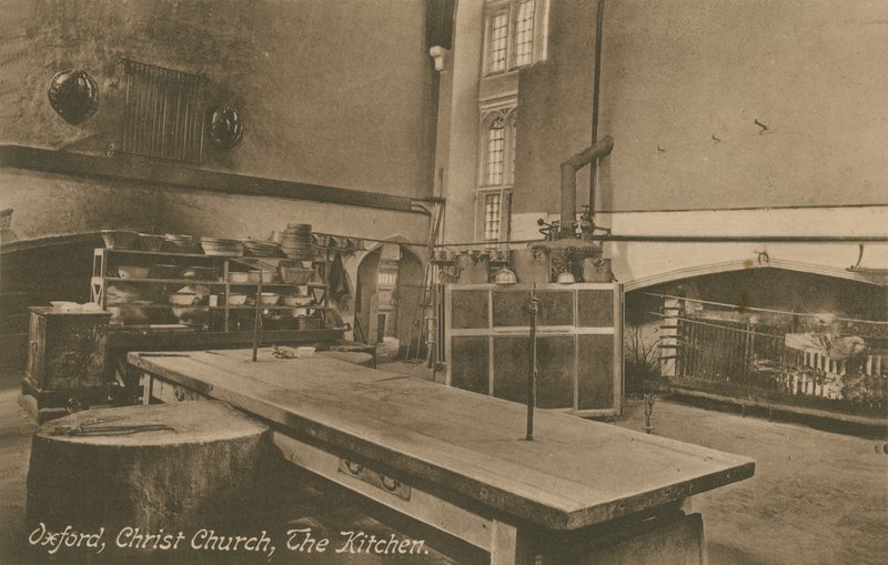 Mutfak, Christ Church, Oxford. 1913 yılında gönderilen kartpostal. by English Photographer