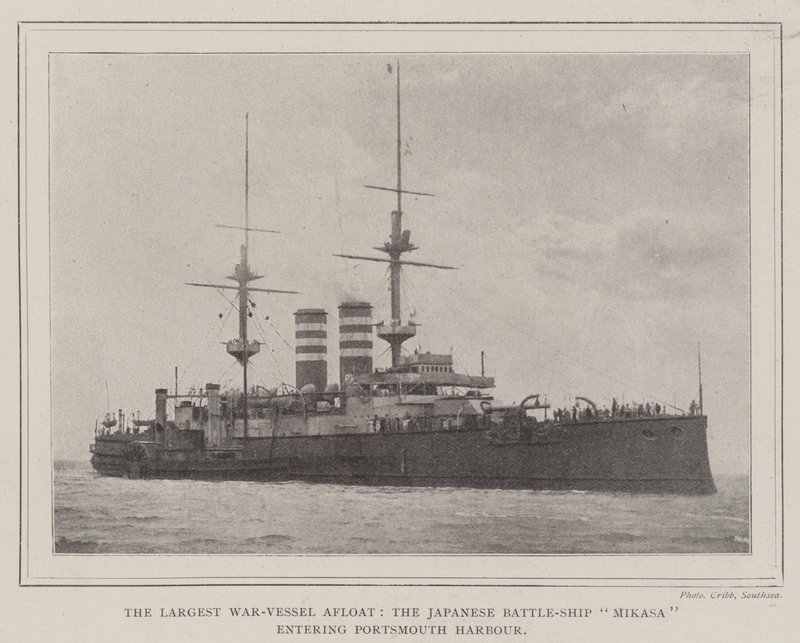Sudaki En Büyük Savaş Gemisi, Japon Savaş Gemisi Mikasa, Portsmouth Limanı