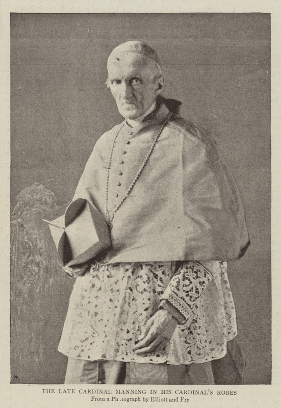 Kardinal Cübbelerinde Geç Kardinal Manning by English Photographer