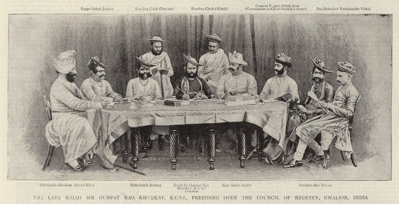 Rahmetli Rajah Sir Gunpat Rao Khudkay, KCSI, Regency Konseyi