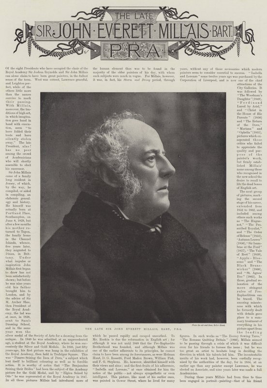 Merhum Sir John Everett Millais, Ölüm İlanları by English Photographer