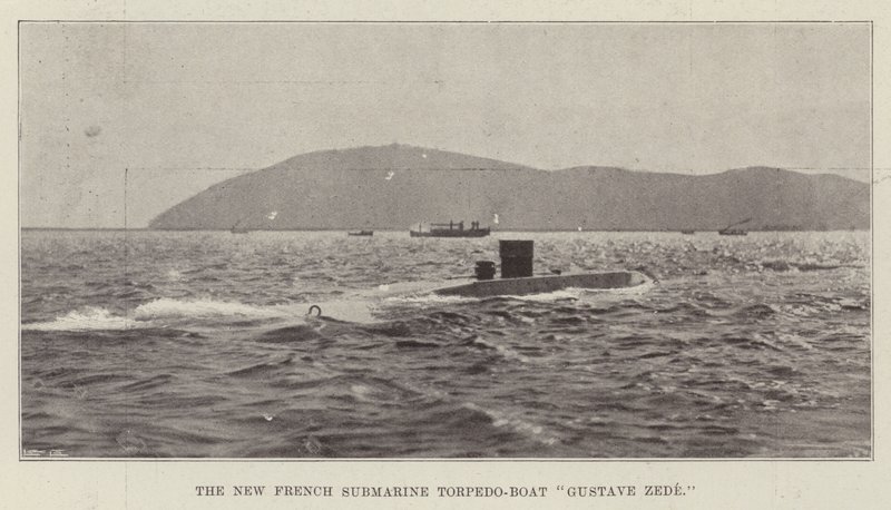 Yeni Fransız Denizaltı Torpido-Boat Gustave Zede by English Photographer