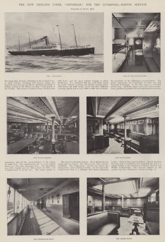 New Leyland Liner, Devonian, Liverpool, Boston Service için by English Photographer