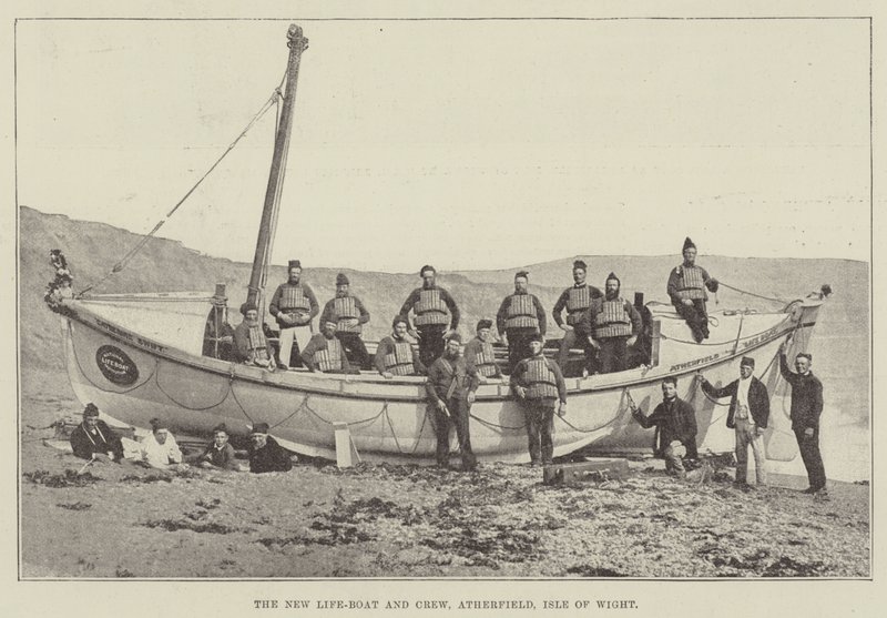 Yeni Cankurtaran Teknesi ve Mürettebatı, Atherfield, Wight Adası by English Photographer