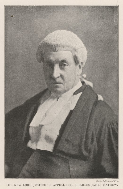 Yeni Temyiz Lordu Yargıç, Sir Charles James Mathew by English Photographer