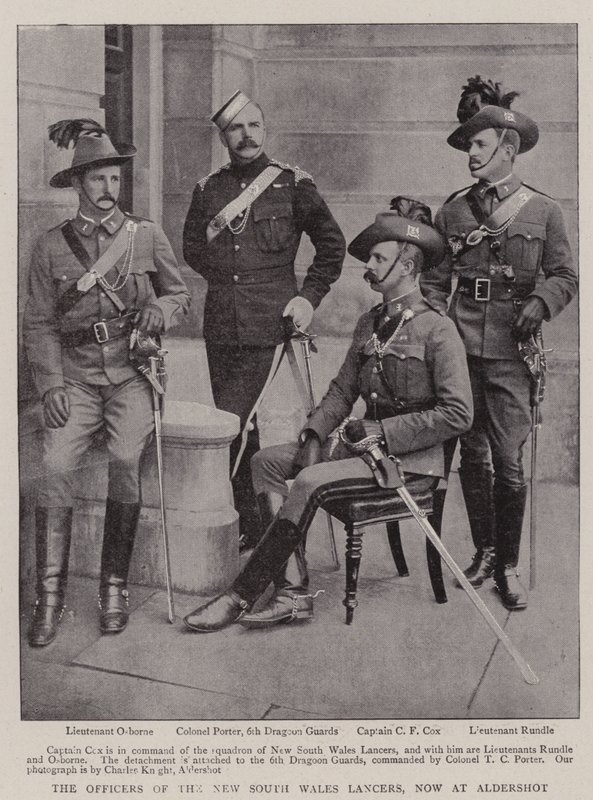 New South Wales Lancers Subayları, şimdi Aldershot