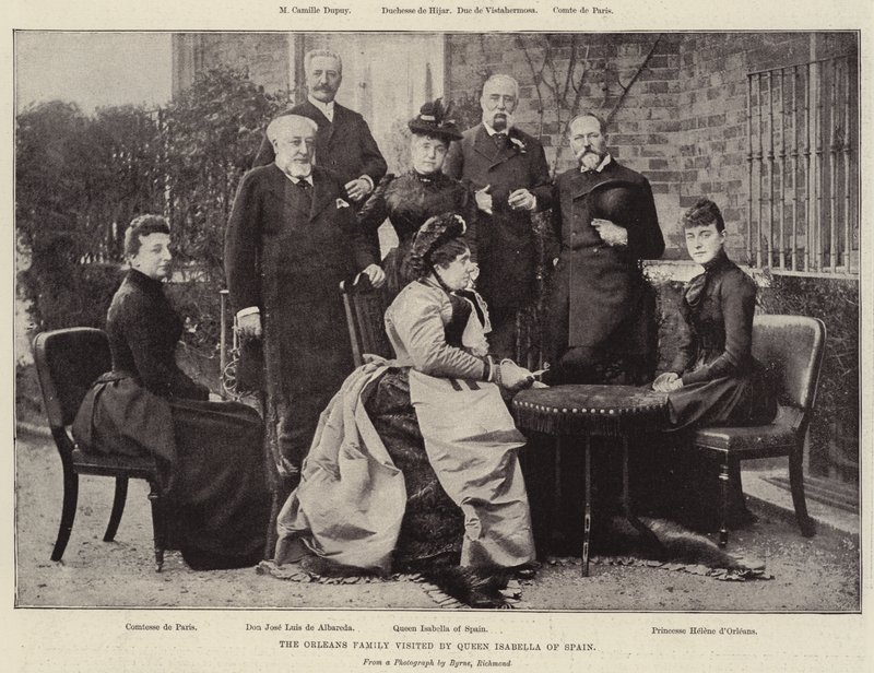 Orleans Ailesi İspanya Kraliçesi Isabella tarafından ziyaret edildi by English Photographer