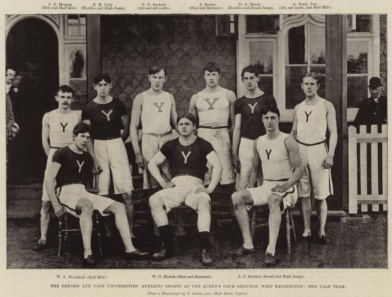 Queens Club Grounds, West Kensington, Yale Takımında Oxford ve Yale Üniversiteleri Atletik Sporlar by English Photographer
