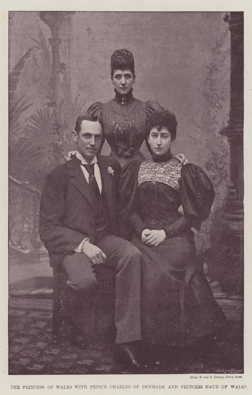 Galler Prensesi, Danimarka Prensi Charles ve Galler Prensesi Maud ile by English Photographer