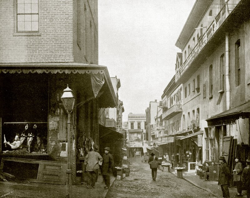 Tedarik Pazarı, Chinatown, San Francisco (s/b fotoğraf) by English Photographer