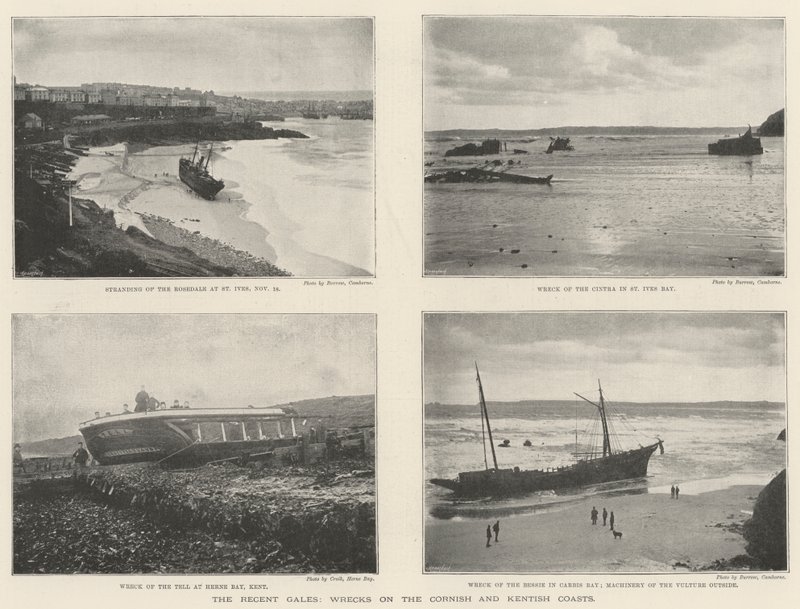 Cornish ve Kentish Kıyılarında Yakın Zamandaki Gales, Batıklar by English Photographer