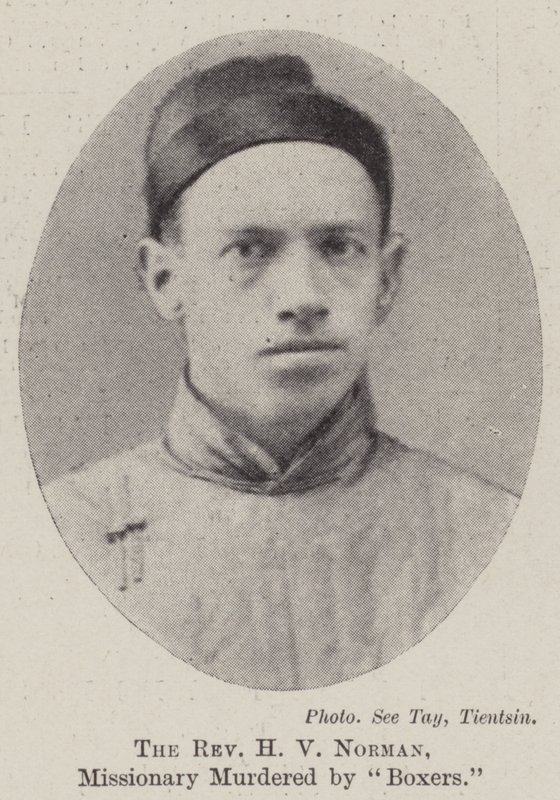 Rahip H V Norman, Boksörler tarafından öldürülen Misyoner by English Photographer