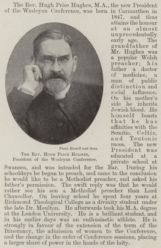 Muhterem Hugh Price Hughes, Wesleyan Konferansı Başkanı by English Photographer