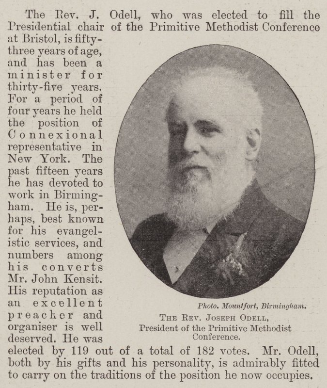 Rahip Joseph Odell, İlkel Metodist Konferansı Başkanı by English Photographer