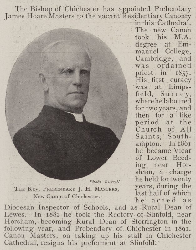 Muhterem Prebendary JH Masters, Chichester