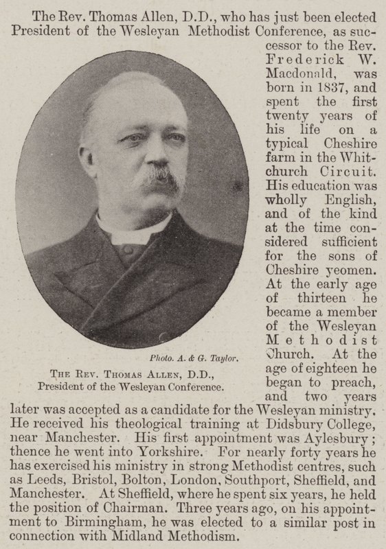 Muhterem Thomas Allen, DD, Wesleyan Konferansı Başkanı by English Photographer